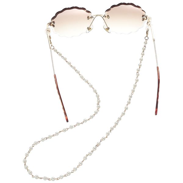 

new arrival luxurious eyeglasses chains small artificial pearls mix slim golden metal link with lobster clasp all-purpose mouth mask chain