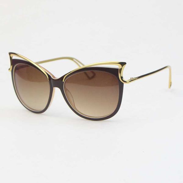 

brown men women's sunglasses fashion cat eye square frame brown gradient lenses glasses, White;black