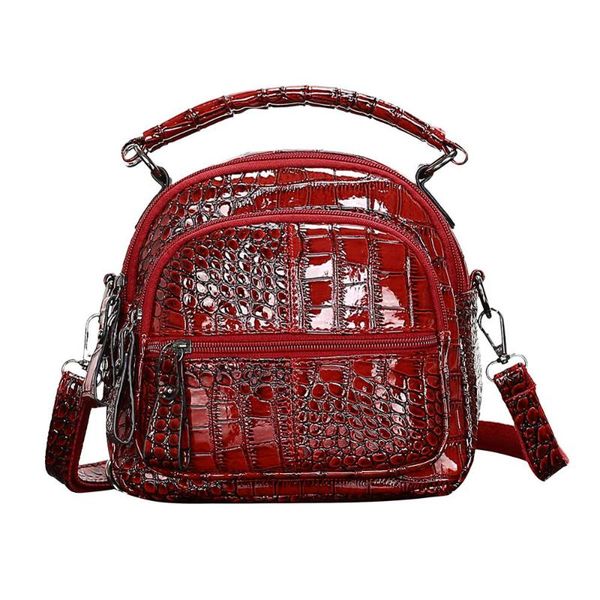 

luxury women bags 2020 pu leather crocodile pattern female small elegant lady shoulder bag rucksack