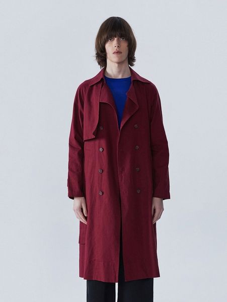 

men double breasted raglan sleeve belted trench coat 28l4#, Black;brown