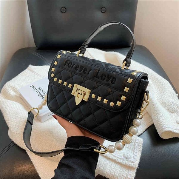 

83% off wholesale sale net red foreign style hand women's new fashion lingge single shoulder pearl texture messenger small square bag