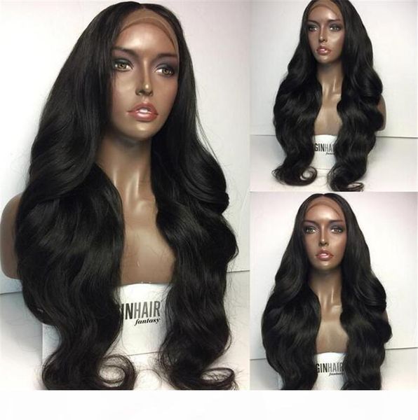 

2016 new arrival 8a grade loose deep wave full lace wig thick 180density lace front wig with baby hair around, Black;brown