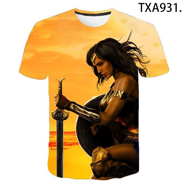 

new dc comics wonder woman superhero boy girl cool 3d print shirts oversized comics anime men clothing