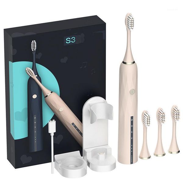 

smart electric toothbrush sonic vertical automatic tooth brush deep cleaning rechargeable with teeth head1
