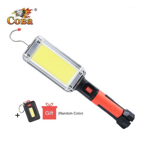 

portable lanterns led work light cob floodlight 8000lm rechargeable lamp use 2*18650 battery magnetic hook clip waterproof1