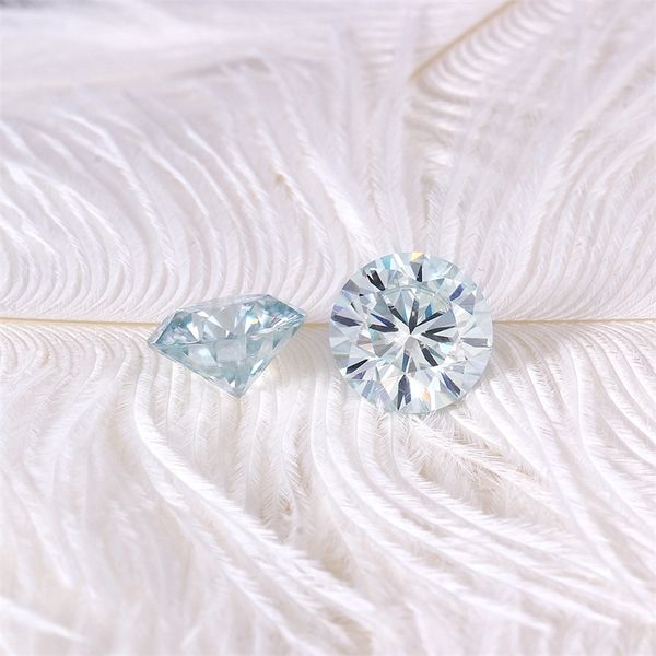 

transgems 8mm slight blue moissanite loose stone y200620, Black