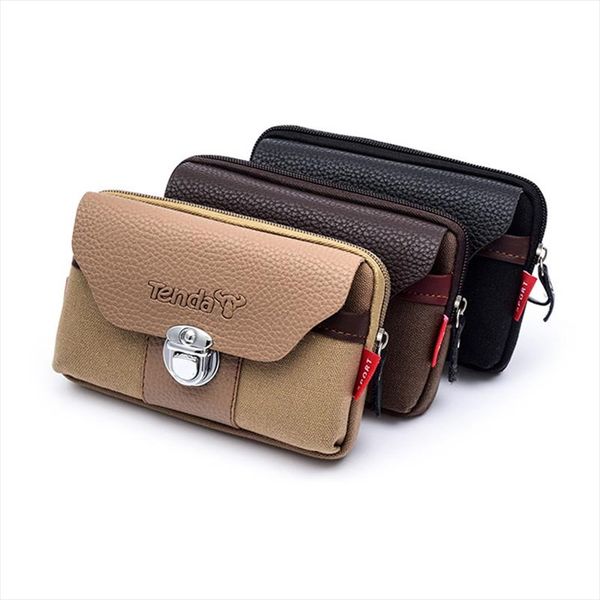 

bisi fashion hasp wear belt pocket waist bag outdoor porta tarjetas heuptas heren wear resistant canvas phone coin purse