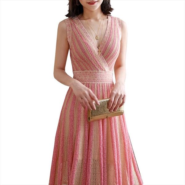 

2020 летний жилет платье над коленом нашивки долго стиль жилет платье элегантное макси платье sexy тонкий свитер женщина, Black;gray