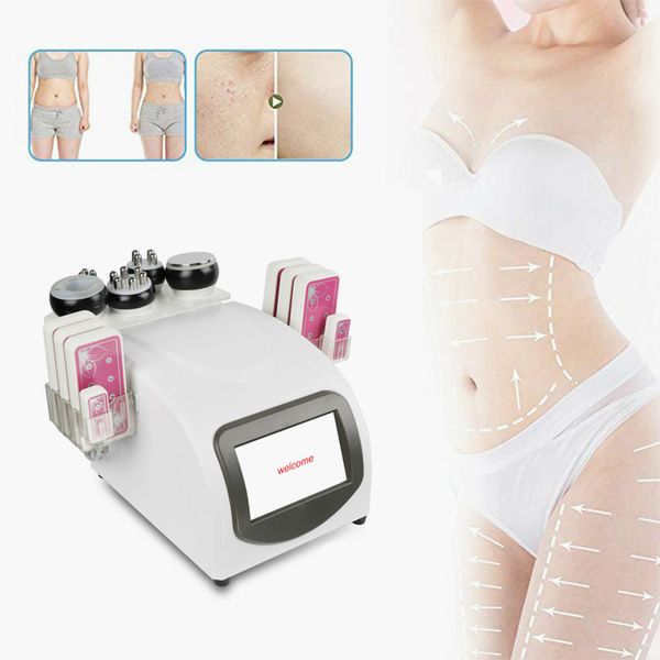 

2021 40k ultrasonic liposuction cavitation 8 pads laser vacuum rf skin care salon clinic slimming machines fat loss, Black