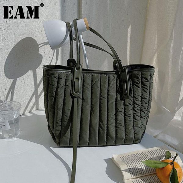 

eam] women new brief large capacity casual tote bag personality all-match crossbody shoulder bag fashion tide 2021 18a1324