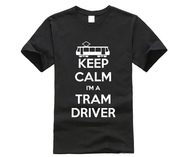 

keep calm i'm a tram driver bus creative funny t shirt tshirt men cotton short sleeve t-shirt tees sport hooded sweatshirt hoodie