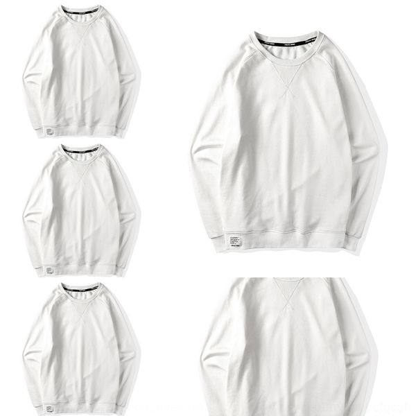 

kxutl 2020 classic autumn men's long sleeve new fashion neck with loop sweater round fpafv female studentspure cotton sweater and, Black