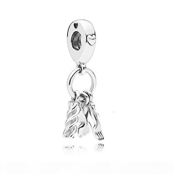 

new collection authentic 925 sterling silver jewelry love pasta dangle charm beads fits for original charms bracelets diy jewelry, Black