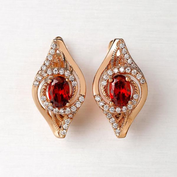

hanreshe small red zircon earrings wedding trendy christmas jewelry boucle d'oreille gold round crystal drop earrings women gift, Silver
