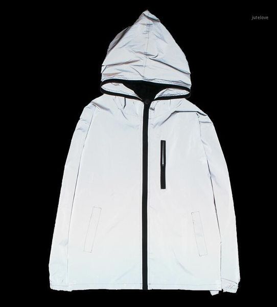 

jacket 5xl 4xl men full reflective jacket light hoodies women jackets hip hop waterproof windbreaker hooded streetwear coats man1, Black;brown
