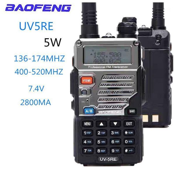 

baofeng uv-5re walkie talkie station 5w 128ch vhf uhf dual band uv 5r two way radio1