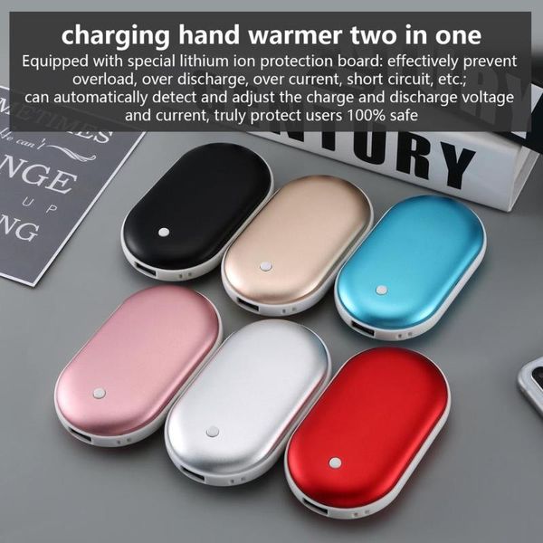 

multi-function charging treasure cobblestone usb hand warmer mini portable charging treasure hand warmer two in one