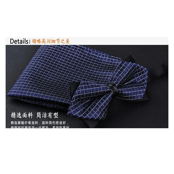 

11 colors fashions men's bowtie and pocket squares man bow tie handkerchief set wedding vintage qylrks, Black;gray