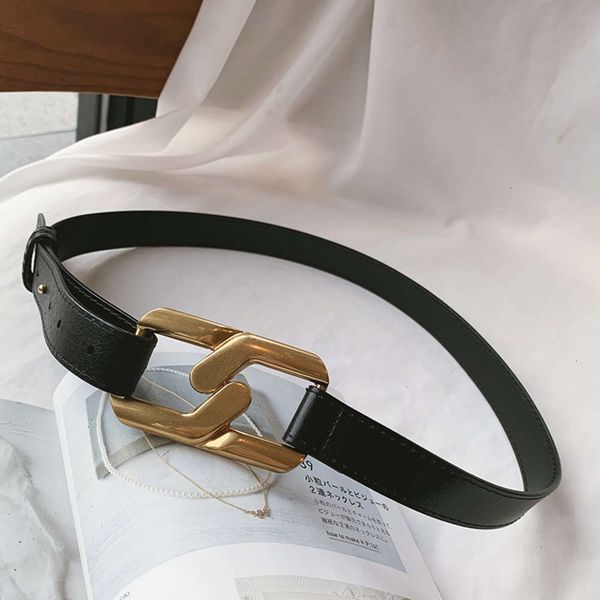 

hook personality fashion chain two layer decorative for women with windbreaker jeans leather belt, Black;brown