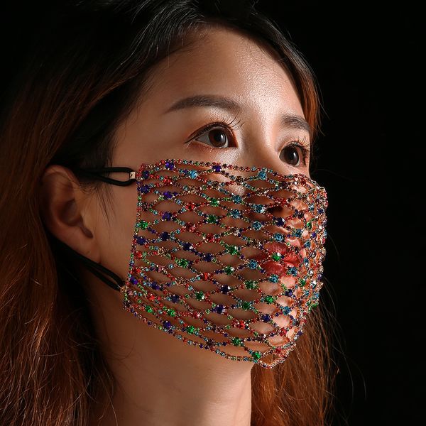 

bling hrinestone mask make make area для женщин, полых упругого лица тела ювелирные изделия ночной клуб декоративные украшения в наличии