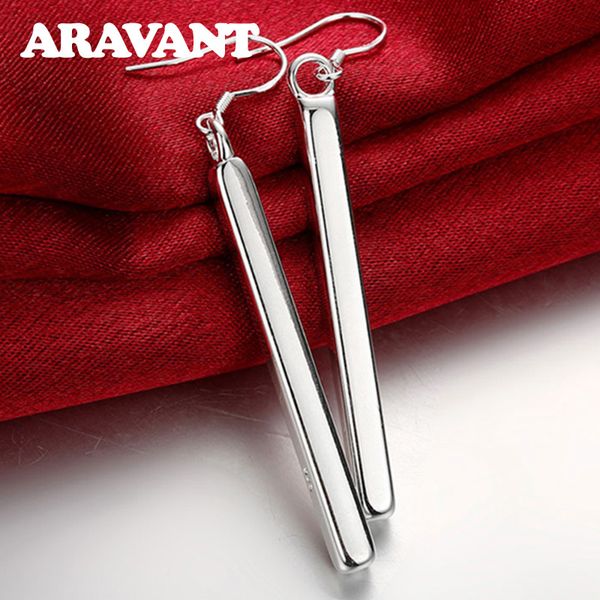 

925 silver earrings for women fashion long line earring jewelry gift q1219