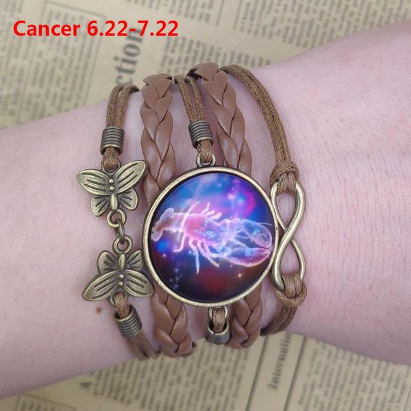 

2020 двенадцать созвездий уникальный многослойное ретро кожа браун браслет punk время gem женщины партия подарков at169 180 sqcgfk home003, Golden;silver