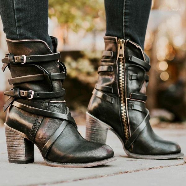 

boots heflashor 2021 women's high-heeled pointed shoes multi-layer buckle back zipper solid color fashion1, Black