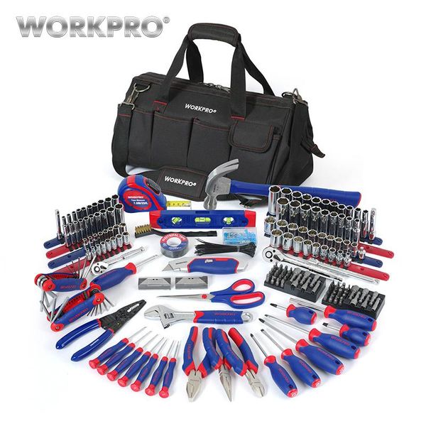 

workpro 322pc tool set hand tools home repair tool with bag