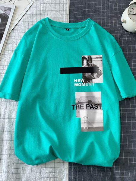 

men dog and letter graphic tee q3se#, White;black