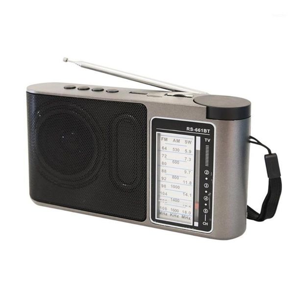 

portable bluetooth fm/am/shortwave/am radio rechargeable battery adjustable volume support usb/tf/aux1