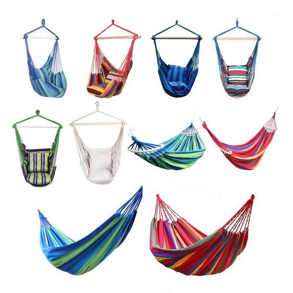 

hammock hanging rope chair swing chair seat with 2 pillows for outdoor hammock backpacking travel portable bed1