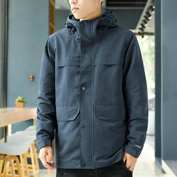 

nk brand logo jackets men color patchwork turn-down collar zipper windbreaker fashion coats hip hop male streetwear outwear 601328, Black;brown
