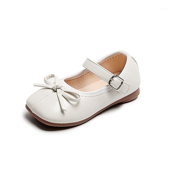 

capsella kids girls butterfly-knot princess leather shoes fashion sneakers baby children flat casual shoes size 21-301, Black;grey