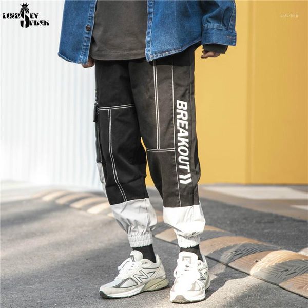 

lindsey seader korean hiphop boy multi-pocket design harem pant men streetwear punk casual trousers jogger male dancing ins pant1, Black