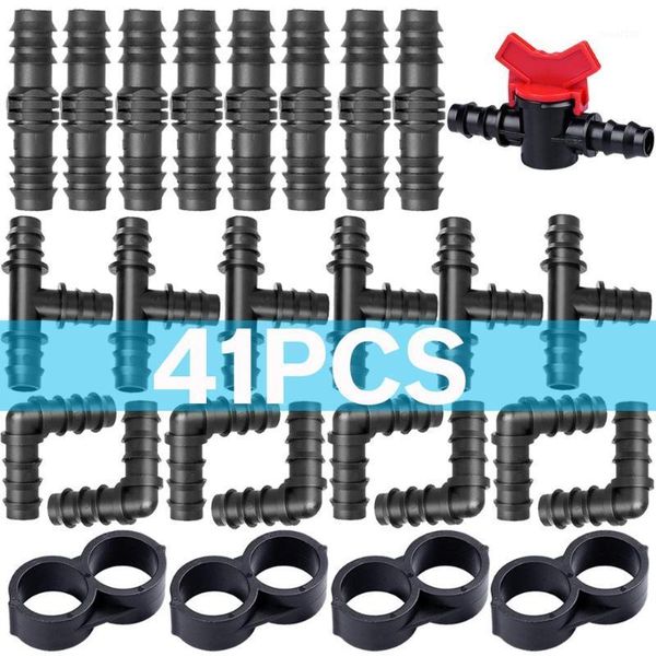 

kesla drip irrigation watering 16mm barbed fittings connectors tee elbow coupling cap plug end kit 1/2 inch tubing hose garden1
