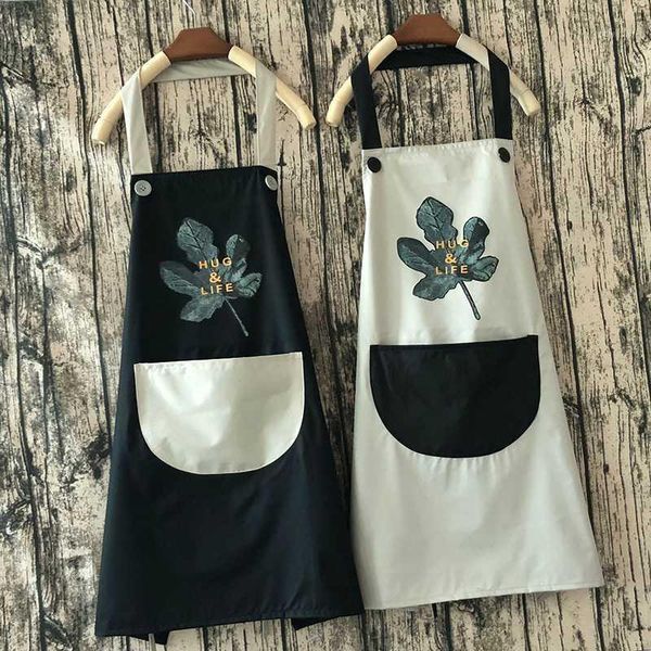 

apron home kitchen korean version cute fashion nordic creative waterproof and oil proof custom logo printing men and women bib1