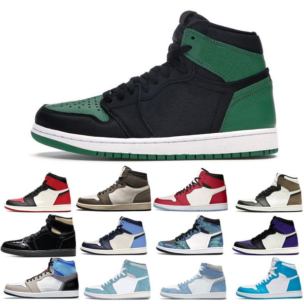 

2022 jumpman 1s basketball shoes men's turbo green hyper royal tie dye court purple bred toe cactus jack chicago obsidian shadow nice