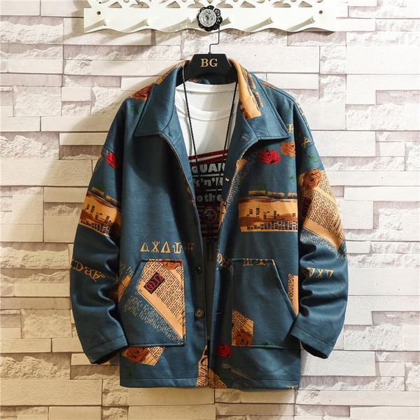 

man heavy woolen cloth loose coat autumn 2019 jacket male lapel loose enlarge increase fertilizer trend overcoat1, Black;brown
