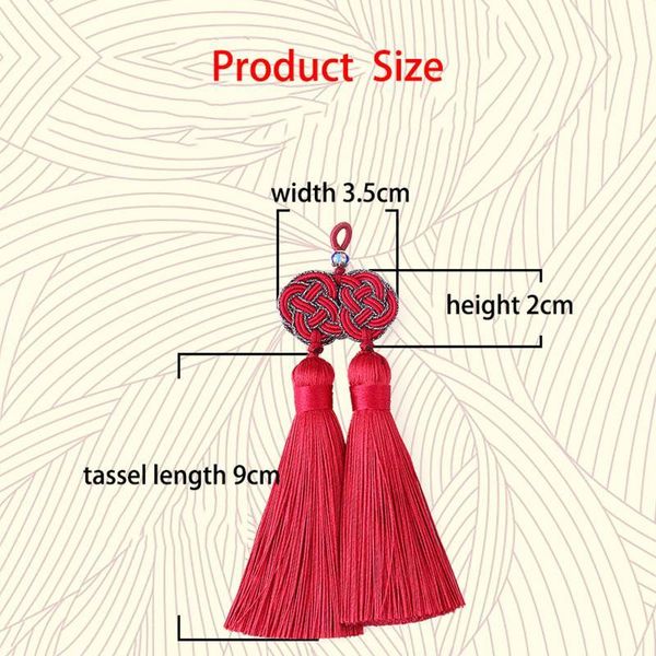 

6pcs lot 9cm chinese knot tassel silk fringe sewing bangs tassel trim decorative key tassels for diy curtains home decoration h bbykex
