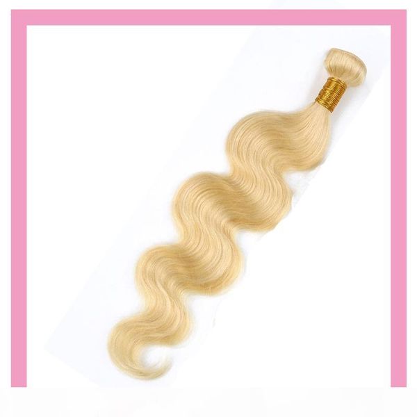 

brazilian virgin hair one bundle 613# blonde body wave bundle 613 color body wave hair wefts 10-32inch, Black