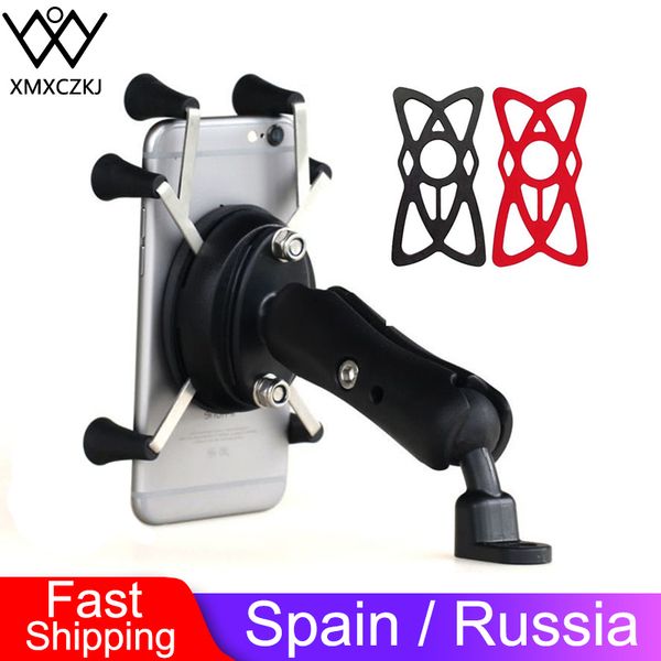 

xmxczkj handlebar заднего вида маунт рельс поддержки сотового телефона мотоцикл для smart mobile phone holder мото