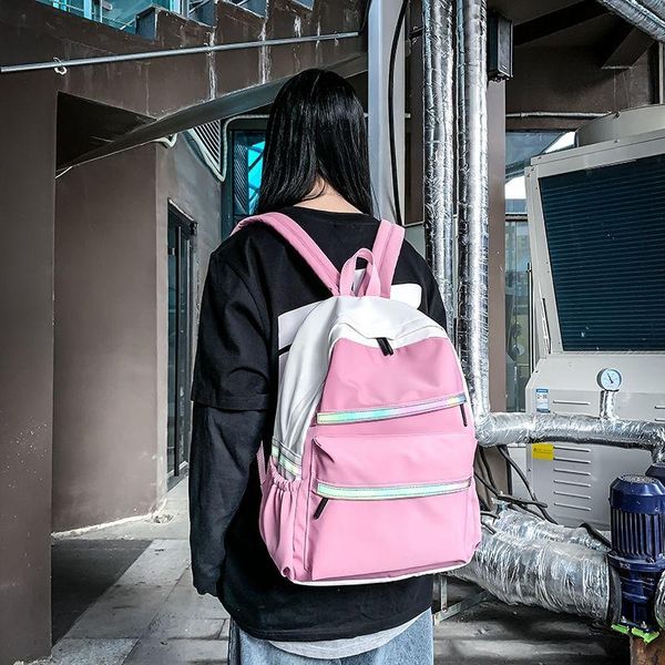 

cool women backpacks for school teenagers girls boys pink soft nylon bagpack simple stylish reflective design backbag bbydqp alice_bag