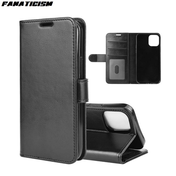 

crazy horse skin pattern leather business stand wallet case for iphone 12 pro max 12pro 12mini iphone12 flip phone cover