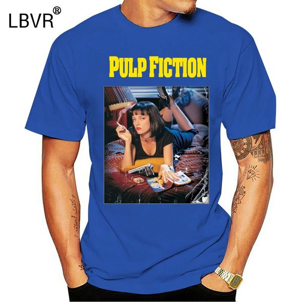 

vintage pulp fiction poster wallace uma thurman classic men reprin for men boy short sleeve cool tees hoodie designers t shirts sweatshirt