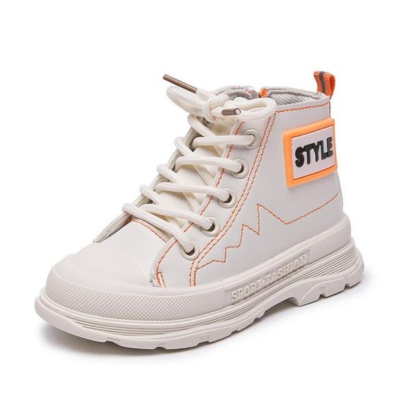 

children snow boots 2020 autumn thickening cotton shoes boys girls waterproof non slip ankle boots kids leather martin boots bbyzpd homebag, Black