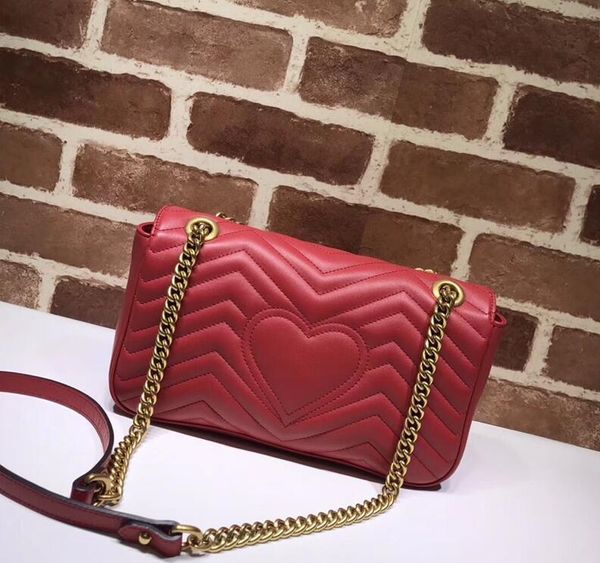 

designers love bags handbags black bags solds crossbody shoulder leather luxurys chain womens bag plain genuine real marmont wa ugrb