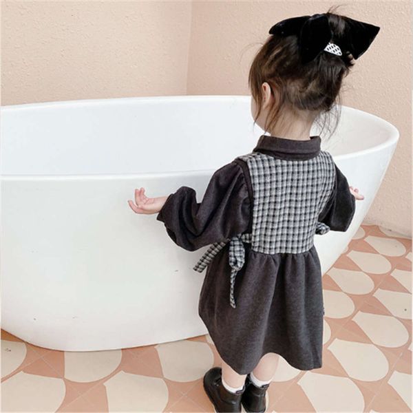 

wtern girls' plush autumn and 2020 new sle stitching princs skirt baby fort seri thickened winter drs kyammppx, Red;yellow