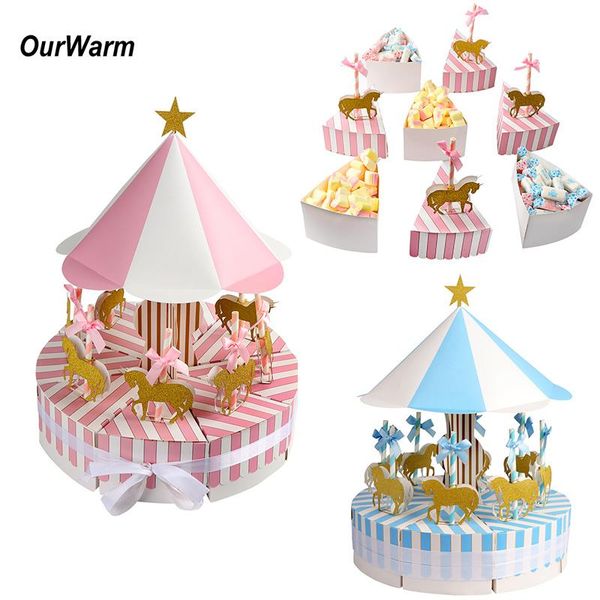 

ourwarm paper gift box carousel candy bags party favors souvenir gifts for guest birthday wedding party decorations bbyybr lipper