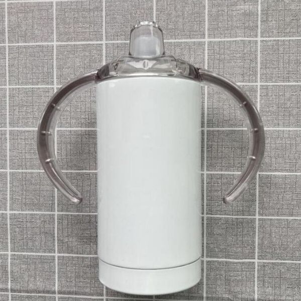 

stainless steel tumblers baby water bottle handle lid sublimation sippy double layer vacuum insulation cup travel mug sea shipping dhf2499