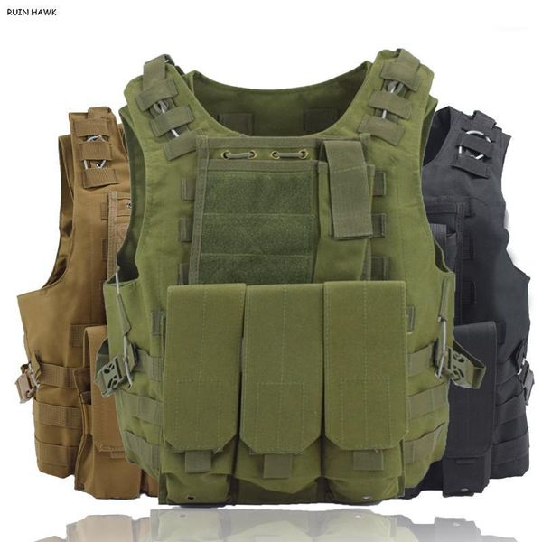 

gear army combat protective vest mens outdoor camouflage hunting body armor paintball shooting tactical vest1, Camo;black